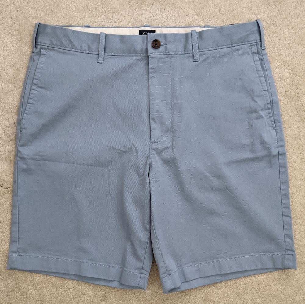 NWT J.Crew Factory chino shorts light blue 33
